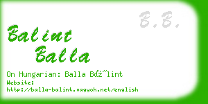 balint balla business card